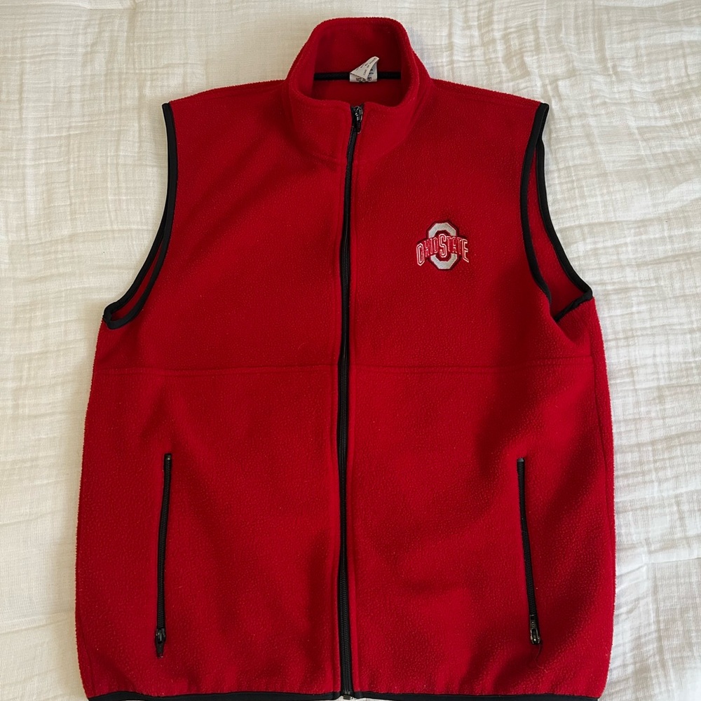 Ohio State Red Fleece Vest